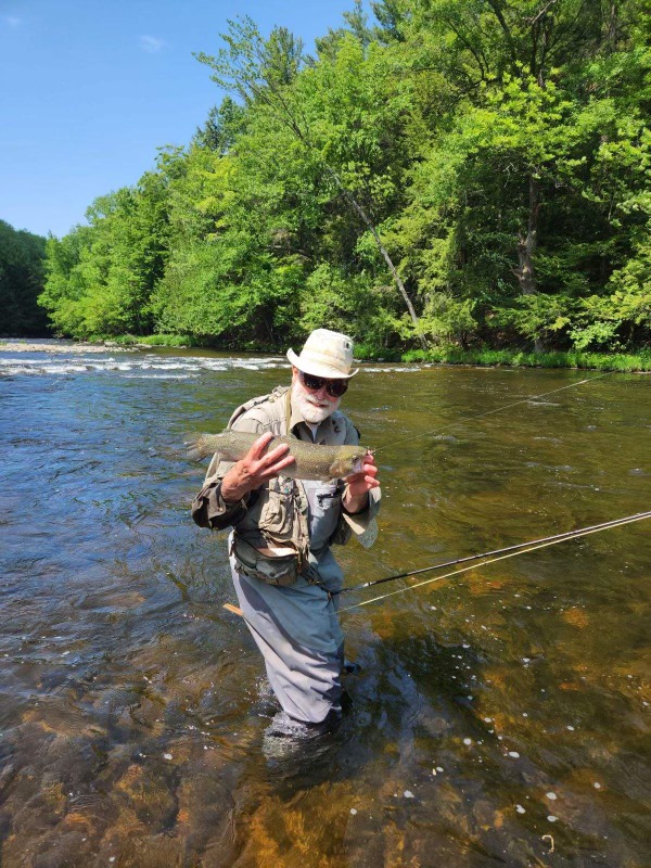 Jan with a 22" rainbow trout